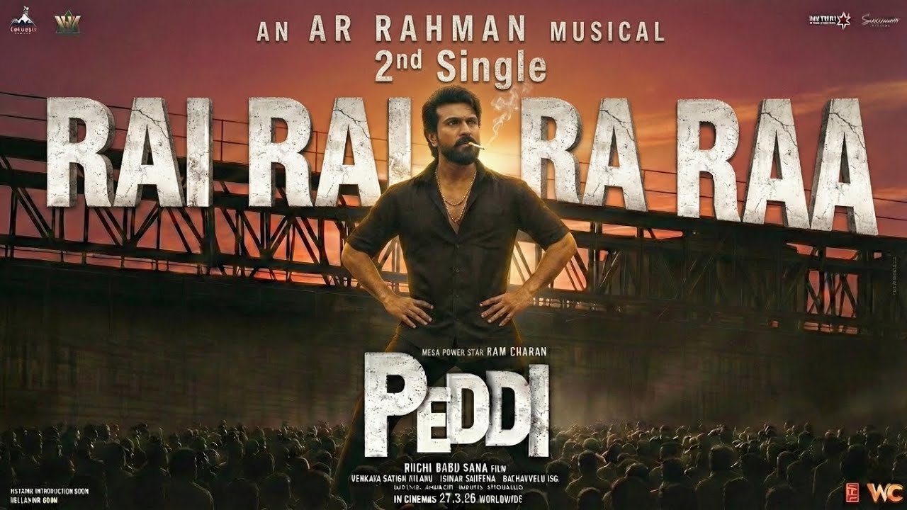 #RaiRaiRaaRaa Video Song | #Peddi | #2ndSingle | Ram Charan| Janhvi  | Buchi Babu Sana | AR Rahman 