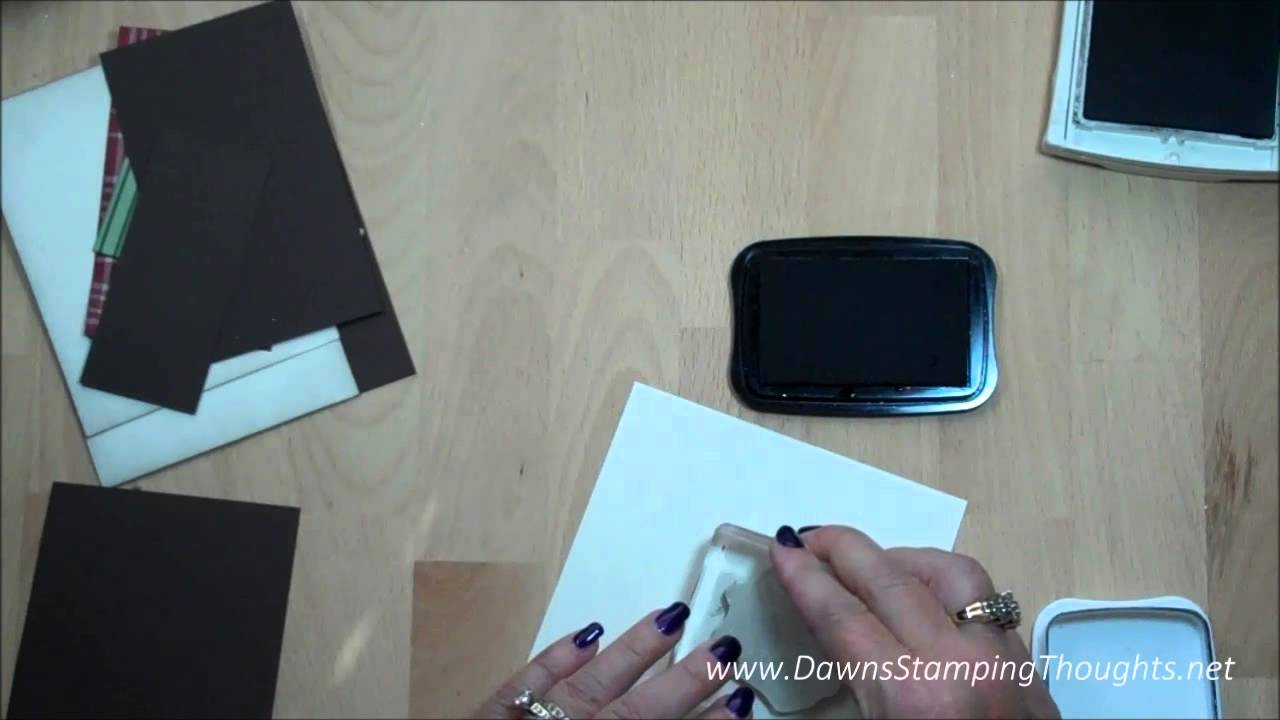 Trim the Tree Christmas card with Dawn