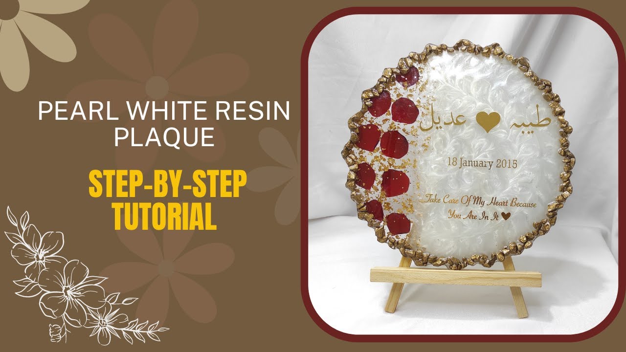 Perfect Pearl White Resin Plaque - Step-by-Step Tutorial!