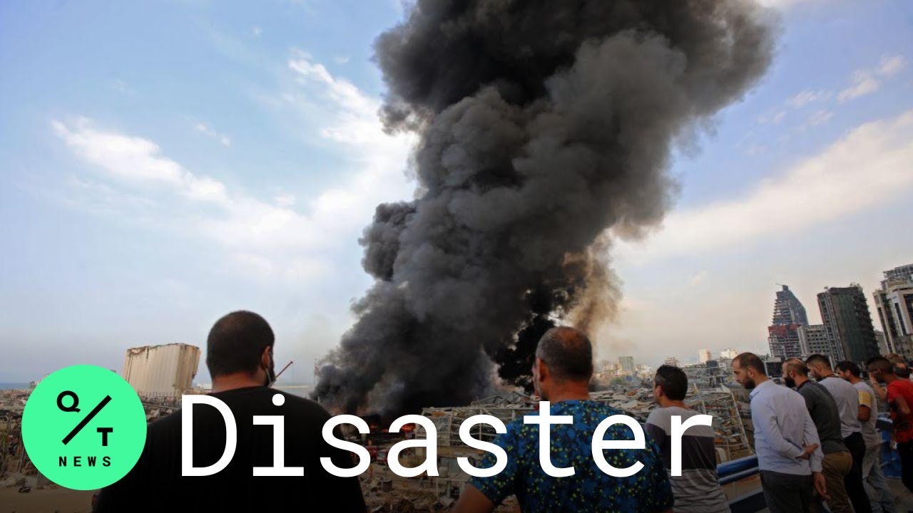 Smoke Rises From New Beirut Port Fire 40 Days After Massive Explosion