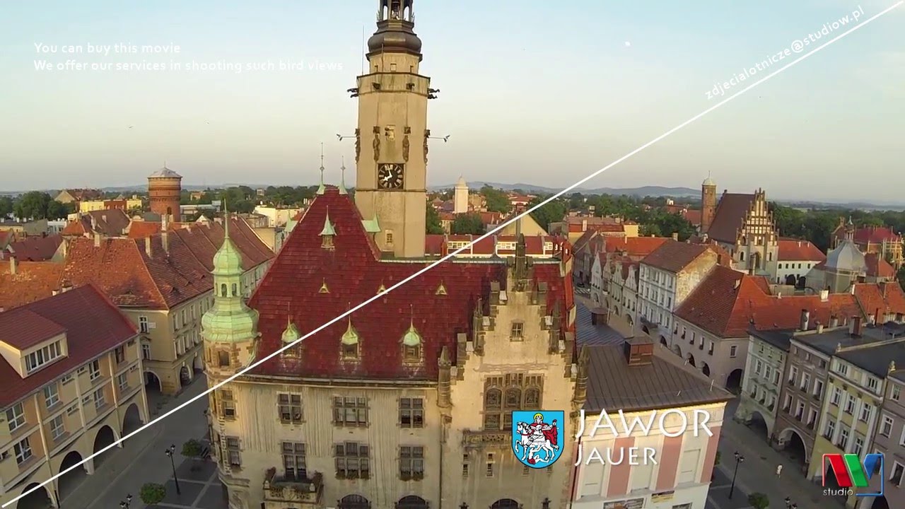 Jawor - Jauer - Rynek+Kościół Pokoju - Friedenskirche - Poland - Niederschlesschen - BirdView