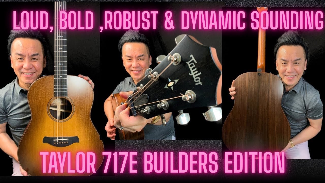TAYLOR 717e Builders Edition Grand Pacific With Upgraded FMI Saddle & Dyed Bone Pins by Jarvis Wong 