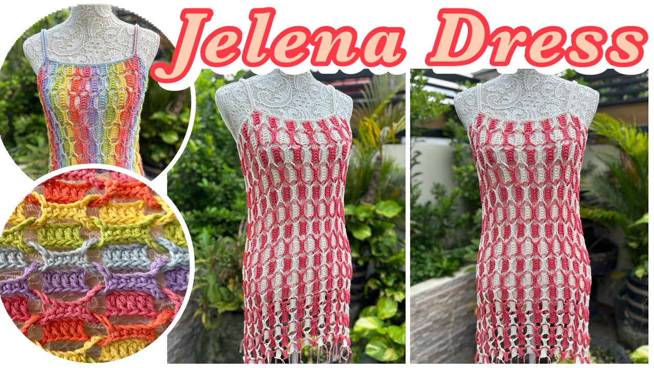 JELENA BEACH COVER UP DRESS - Interlocking Weave Stitch Dress Crcohet Tutorial