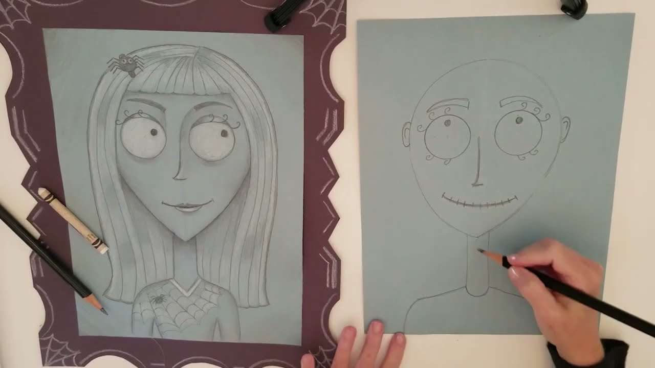 Tim Burton Style Self Portrait Demonstration
