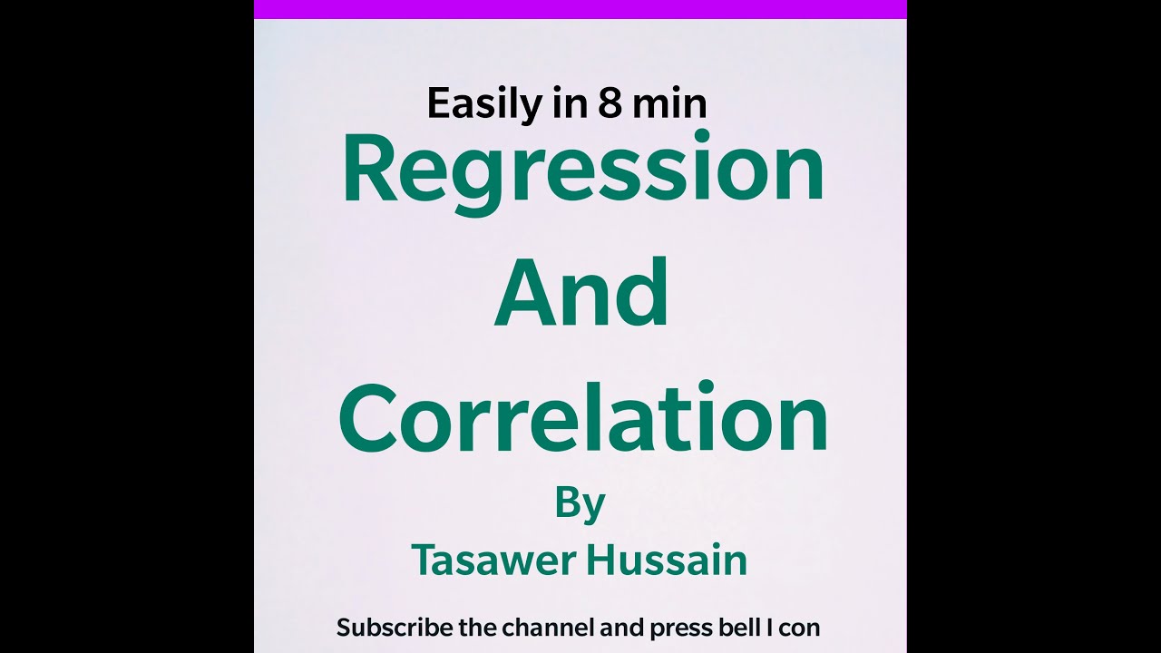 Regression and Correlation ( Lecture No. 3 )
