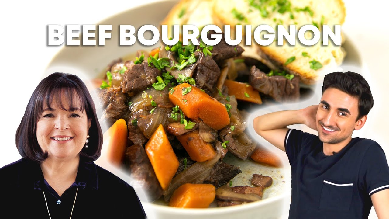 julia child vs ina garten | beef bourguignon | Flambaé