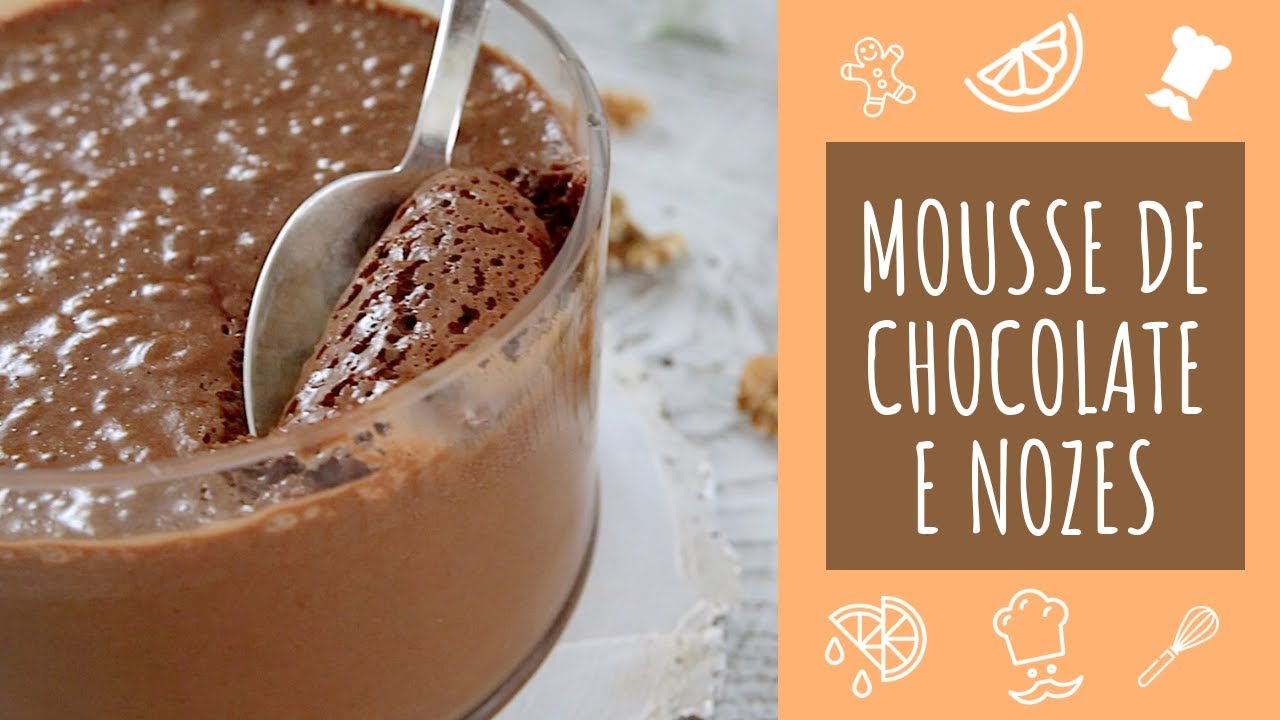 Mousse de chocolate e nozes - TeleCulinária