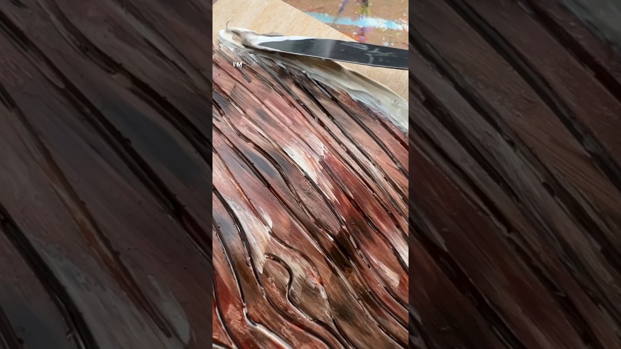 Let&rsquo;s Create Some Textured Art With Thick Paint #satisfying #artist #cottagecore #artwork #asmr