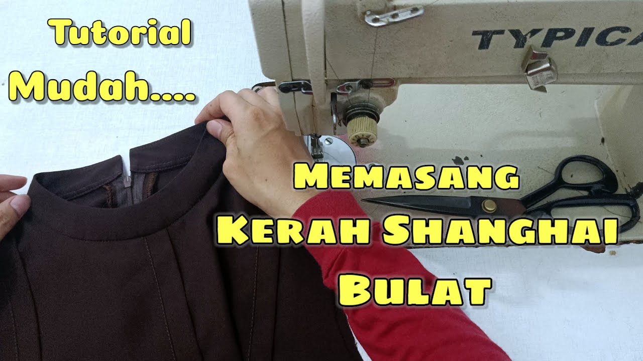 Cara memasang kerah bulat || Kerah shanghai bulat versi halus dan mudah 