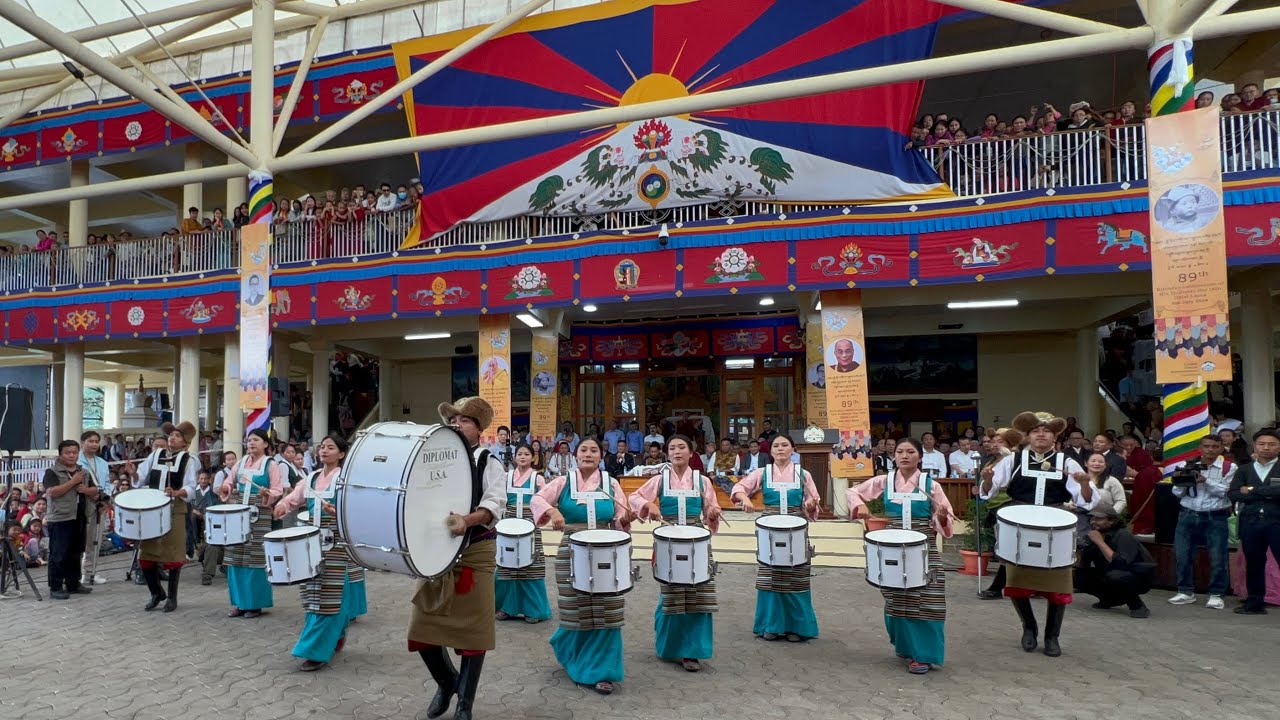 Excellent pipe, party display & drum salute by TIPA during opening session, Trunkar 2024, Dharamsala