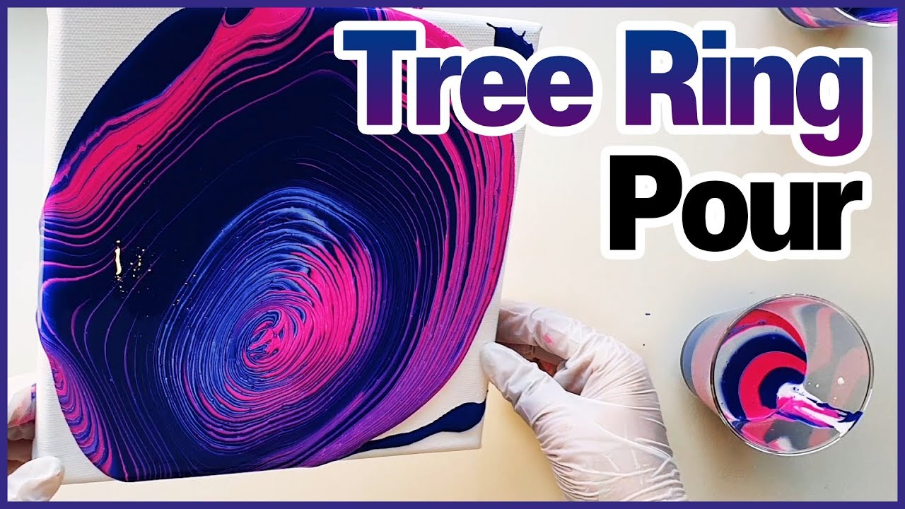 Acrylic Tree Ring Swirl Pour/ Fluid Art : Easy and Fun _ SSom ART