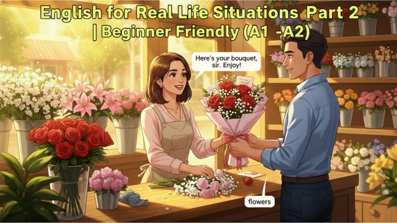 English for Real Life Situations PART 2 | Perfect for Beginners (A1 -A2)