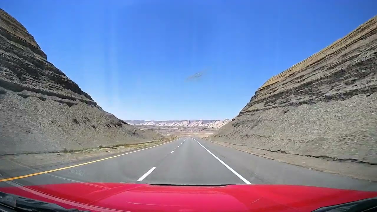 Green River, UT to Hanksville, UT Factory Butte Moonscape Overlook Dash Cam Video 06-13-2025