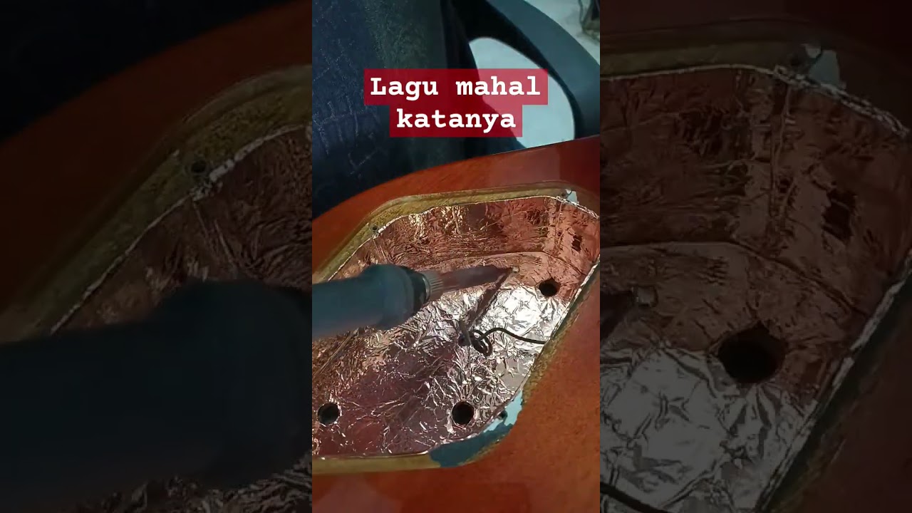Electronic cavity PRS copper shielding Nonuz Guitar Luthier Repair Kuala Lumpur Malaysia