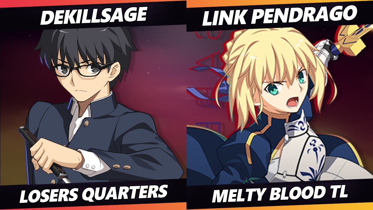 Glitch Infinite Losers Quarters - dekillsage (Shiki) Vs. Link Pendrago (Saber) Melty Blood