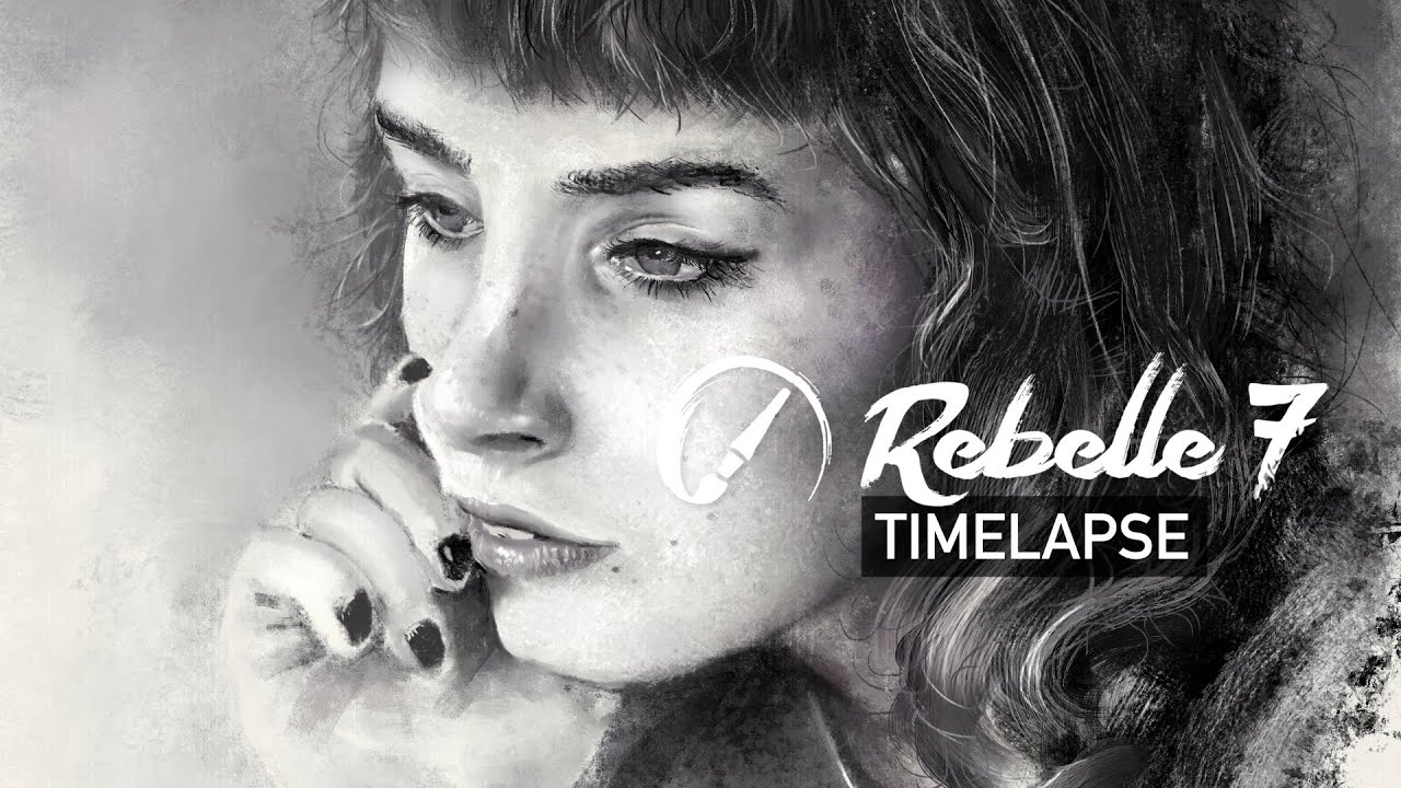 Woman Charcoal Portrait - Rebelle 7 Timelapse