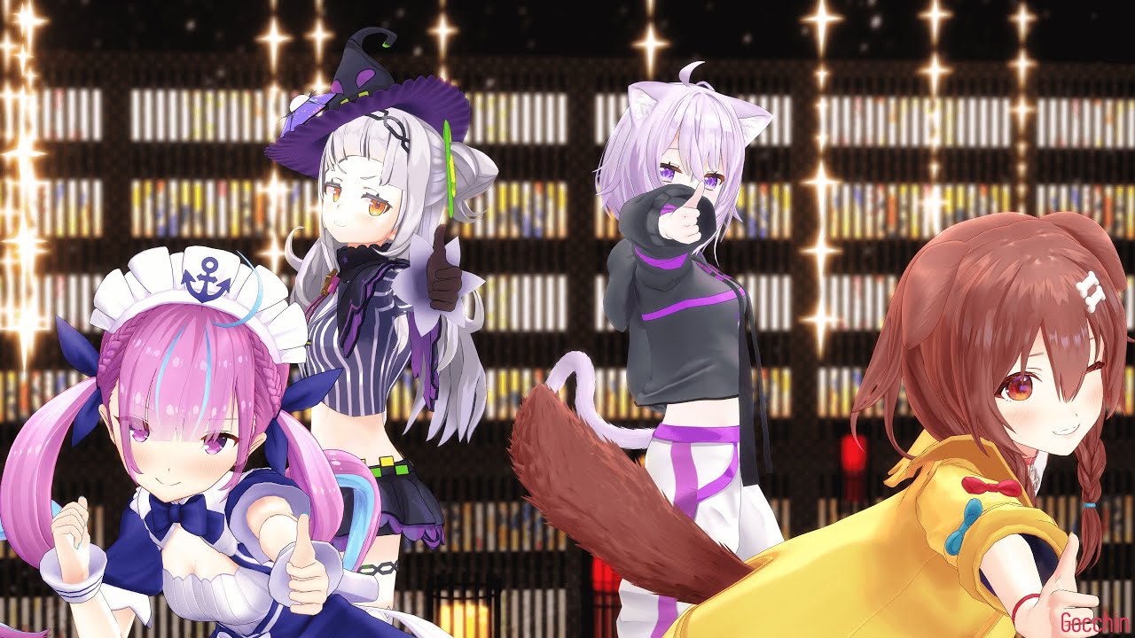 【MMDホロライブ】Shion | Aqua | Korone | Okayu「Bring It On!」