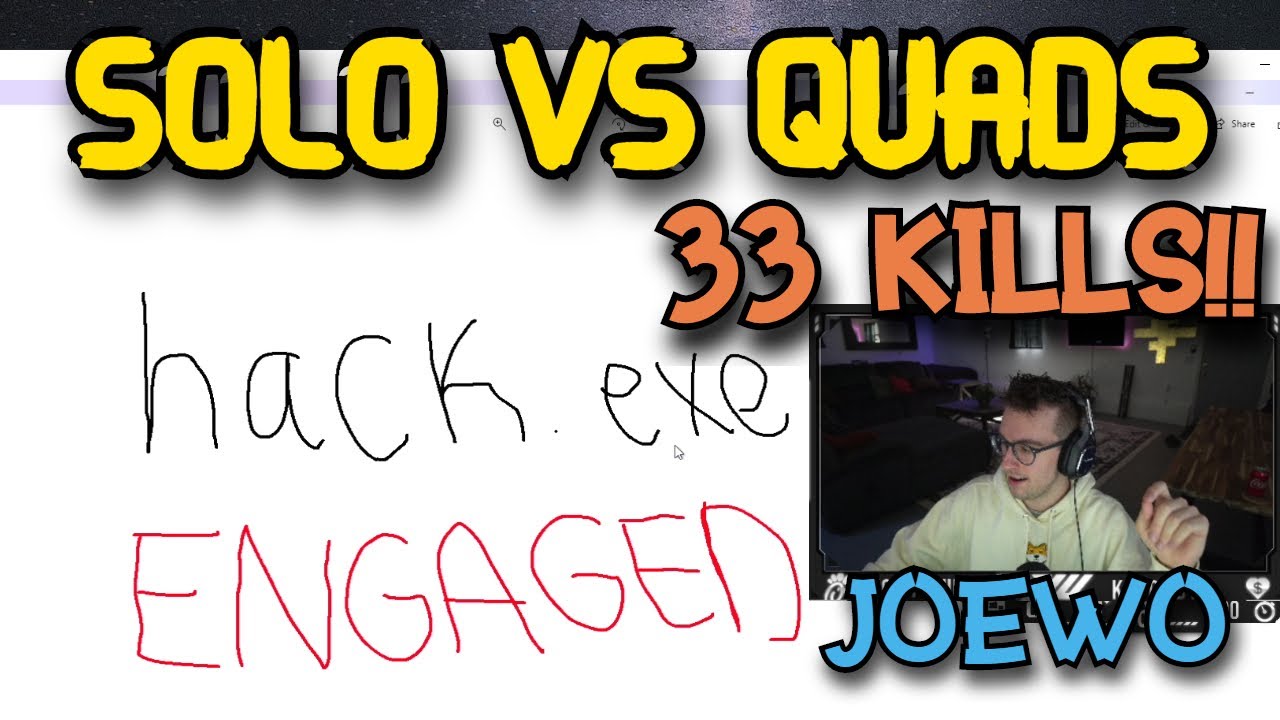 SOLO vs QUADS 33 KILLS WIN!! 