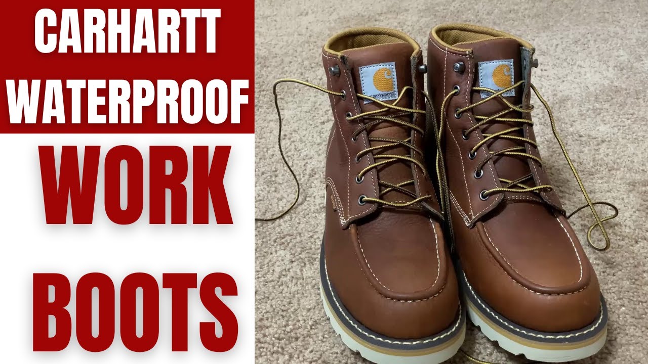 Мужские рабочие ботинки Carhartt с мягкой танкеткой и водонепроницаемым каблуком высотой 6 дюймов