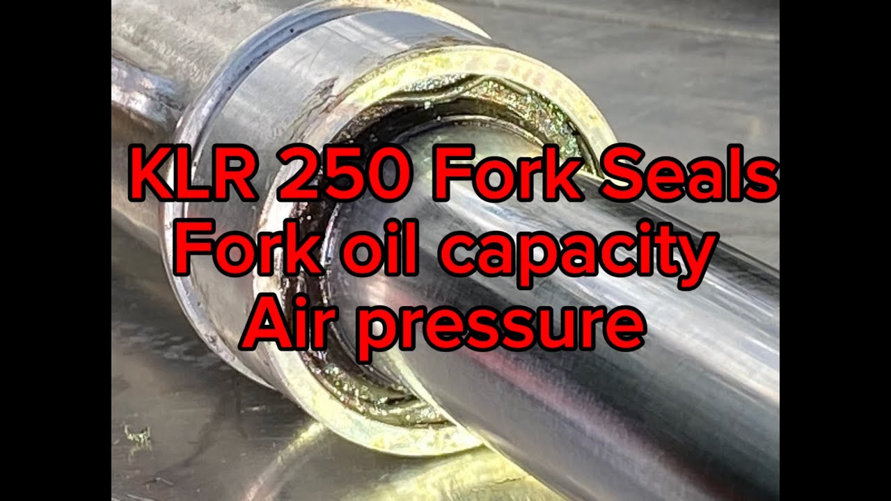 Fork seal replacement,fork oil capacity and fork air pressures for the KLR 250