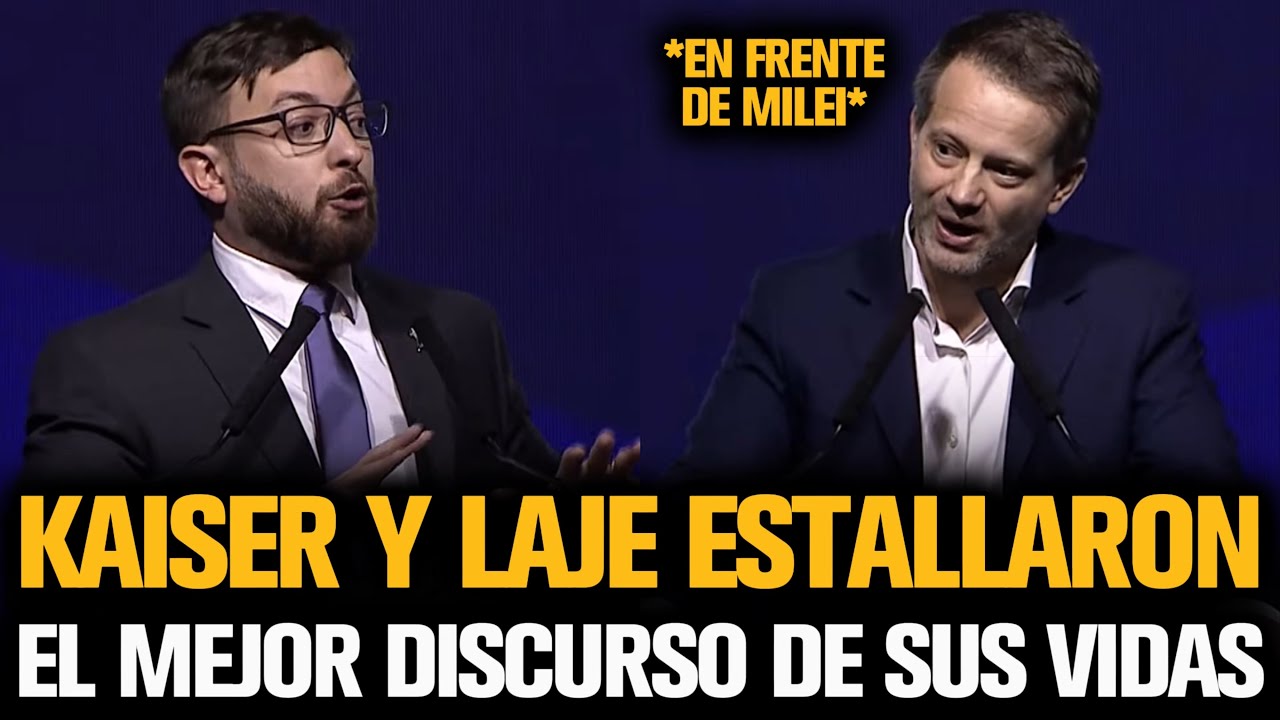KAISER Y LAJE ESTALLARON TRAS DAR CATEDRÁTICO DISCURSO FRENTE A MILEI