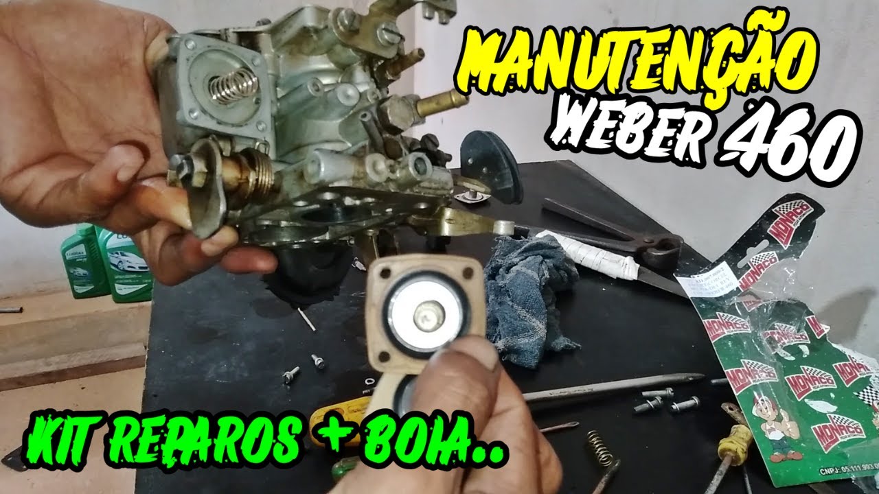 Manutenção Pesada no Carburador Weber 460 Troca  Kit Reparos + Boia!