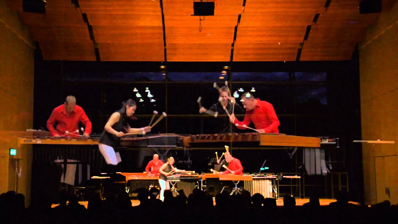 The Wave Marimba Quartet plays Concerto in C Major BWV 1061a - 1.  (Without tempo Indication)