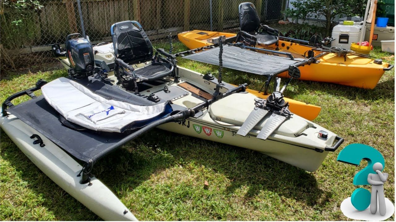 HOBIE KAYAK con FLOTADOR para MOTOR DE GAS, Hobie kayak ISLAND TANDEM FLOTADOR!