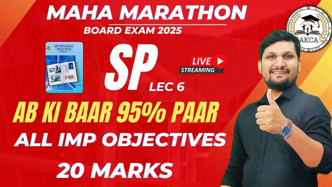 SP: IMP Objecticves Final Revision | 20 Marks | Board exam 2025