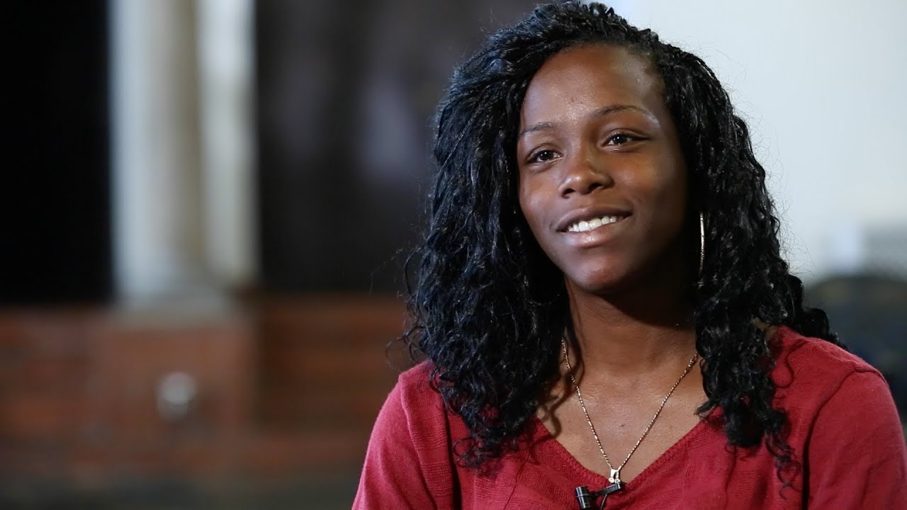 Former foster youth in the 1% as she goes for her master's degree