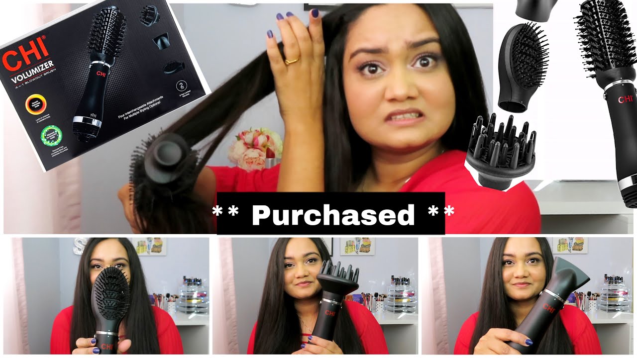 Chi Volumizer 4 in 1 blowout brush || Review and Try On Long Hair || *Purchased* || Shepa’s Diary