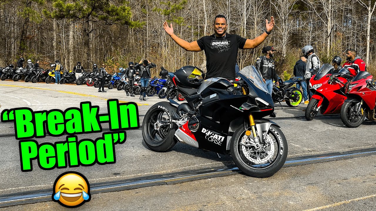 How NOT To Break In A Ducati Panigale V4 SP2 😅 | M1000rr, RSV4, Ninja H2 SX, R1, R7, MT10, ZX10r