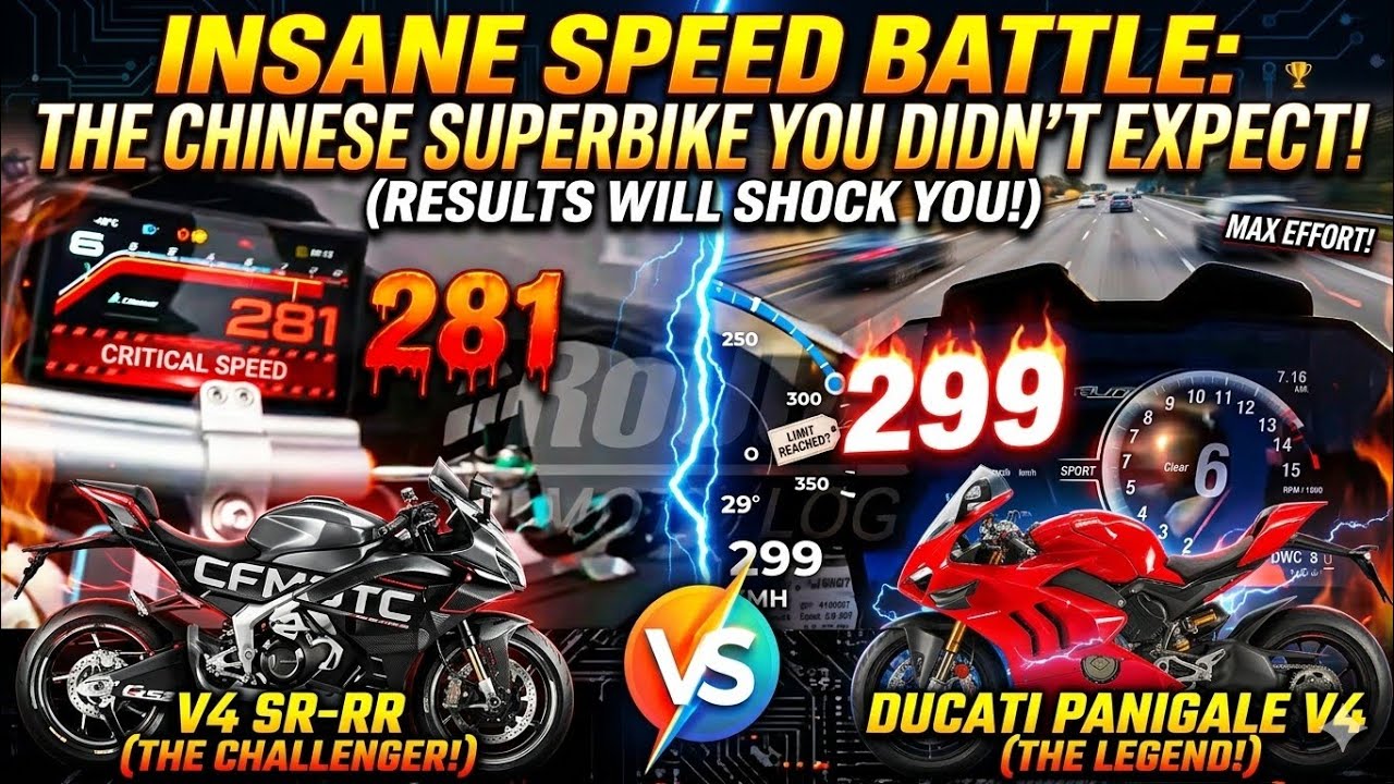 2026 CFMoto V4 SR RR 🆚 Ducati Panigale V4 | Сравнение ускорения и максимальной скорости 🔥