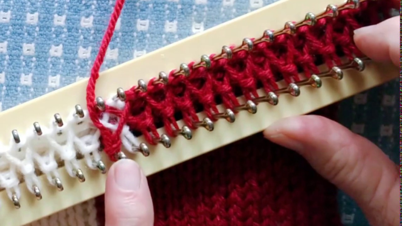 Vertical Stripes on the Double Knitting Board