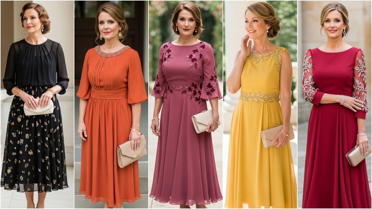 Midi Chiffon Mother of the Bride Dresses| Elegant Looks for Special Moms|Ideal for Any Wedding Theme