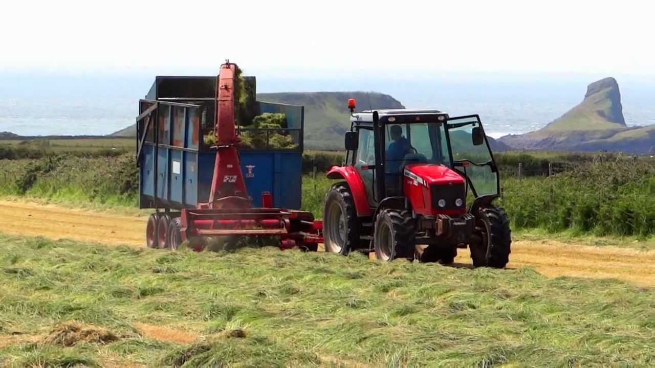 Silage '12 - Trailed Harvester on the Gower.