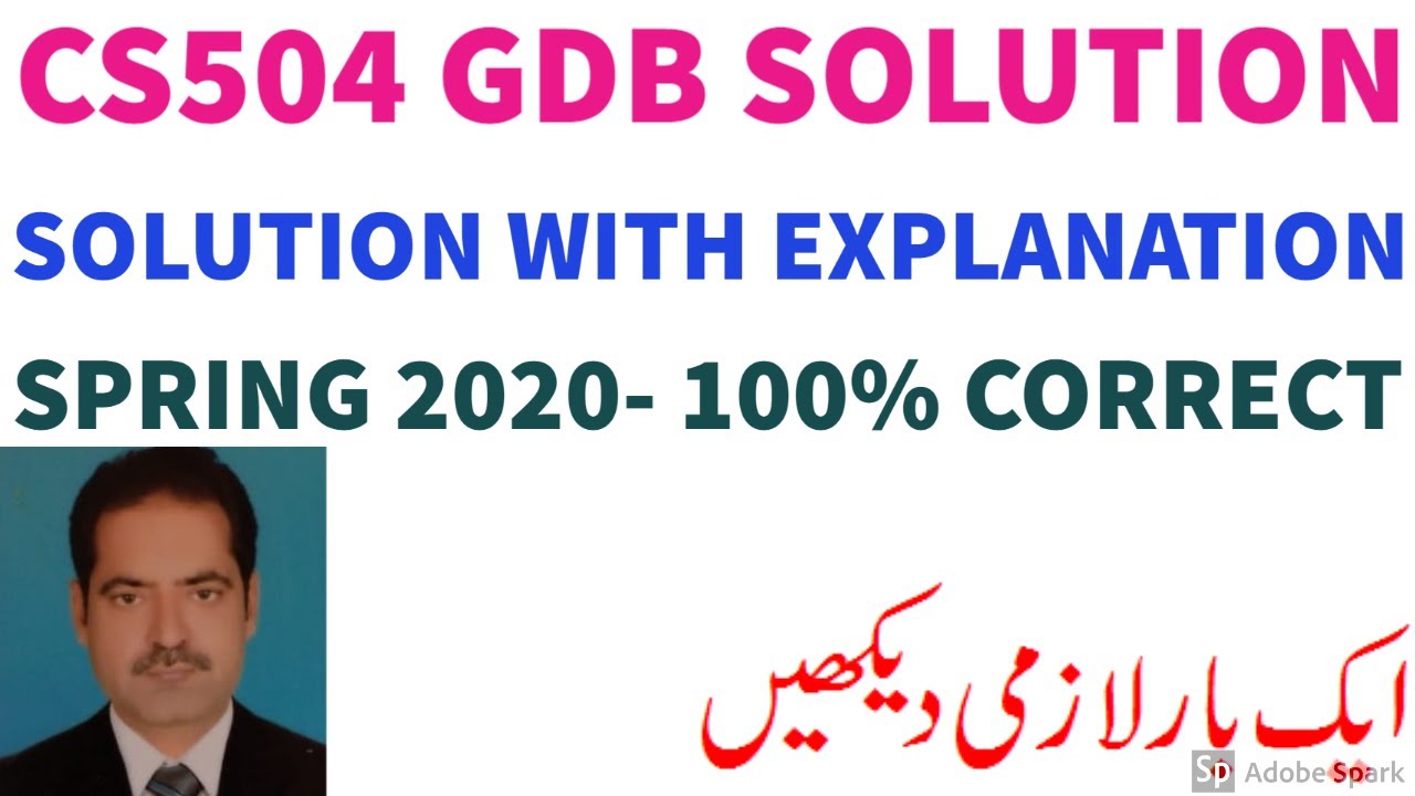 CS504 GDB Solution Spring 2020 by Tech Solo Soft
