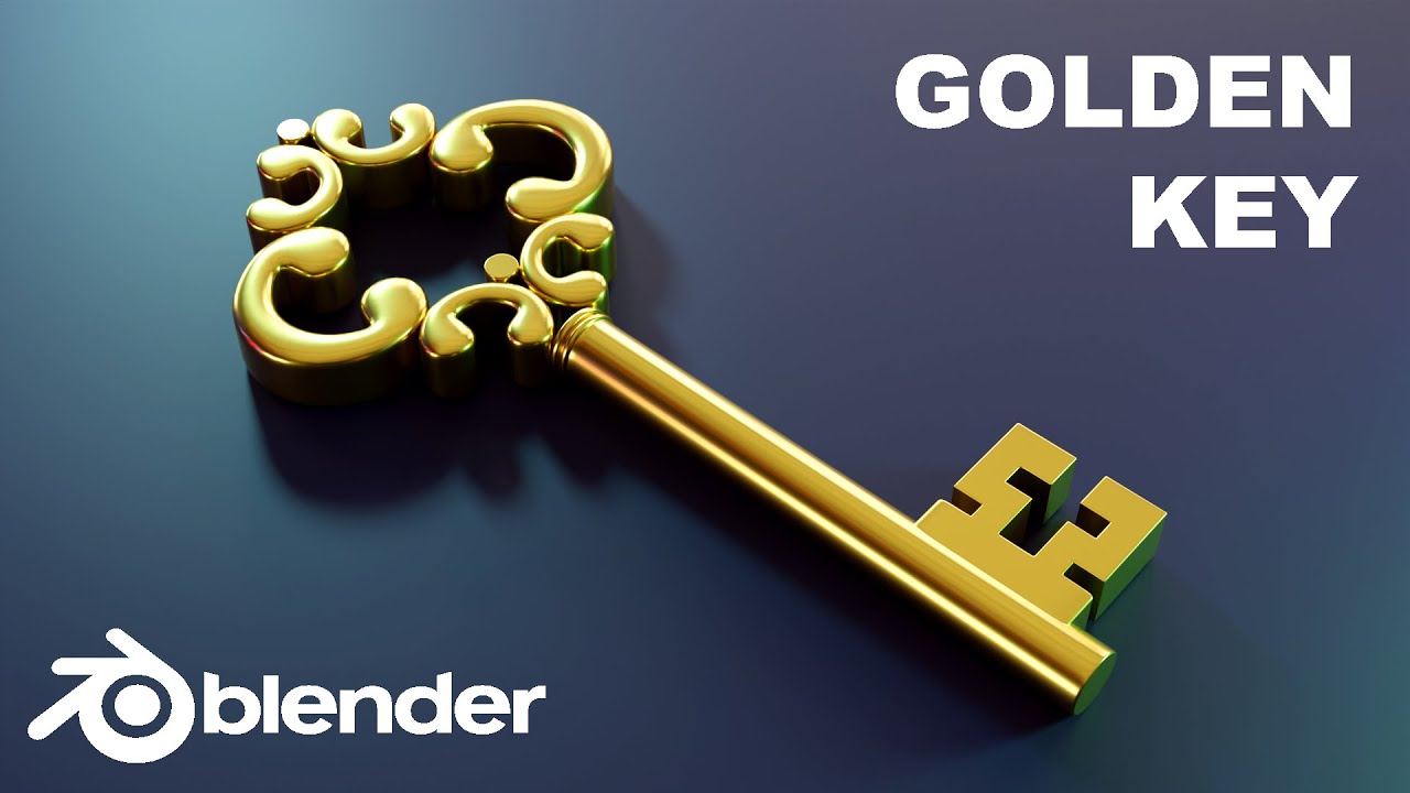 3D Modeling of a Golden key in Blender