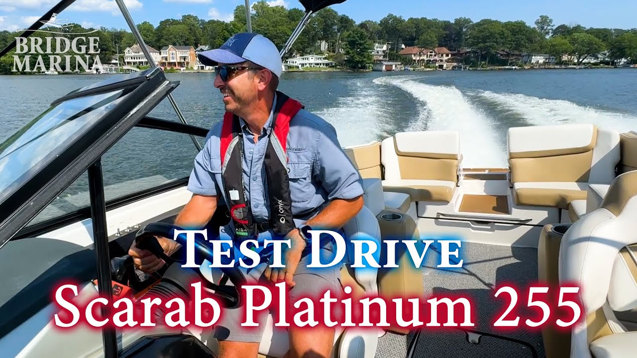 Scarab 255 Platinum with Twin Rotax Engines: Boat Review and Test Drive by Bridge Marina
