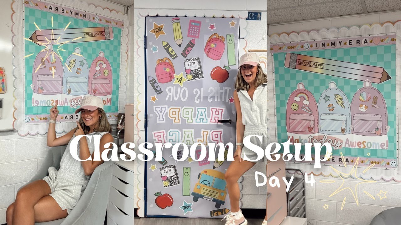 Classroom Setup Day 4: Big Decorating Day in My First Grade Classroom! 🌸🌈😊💖🎀