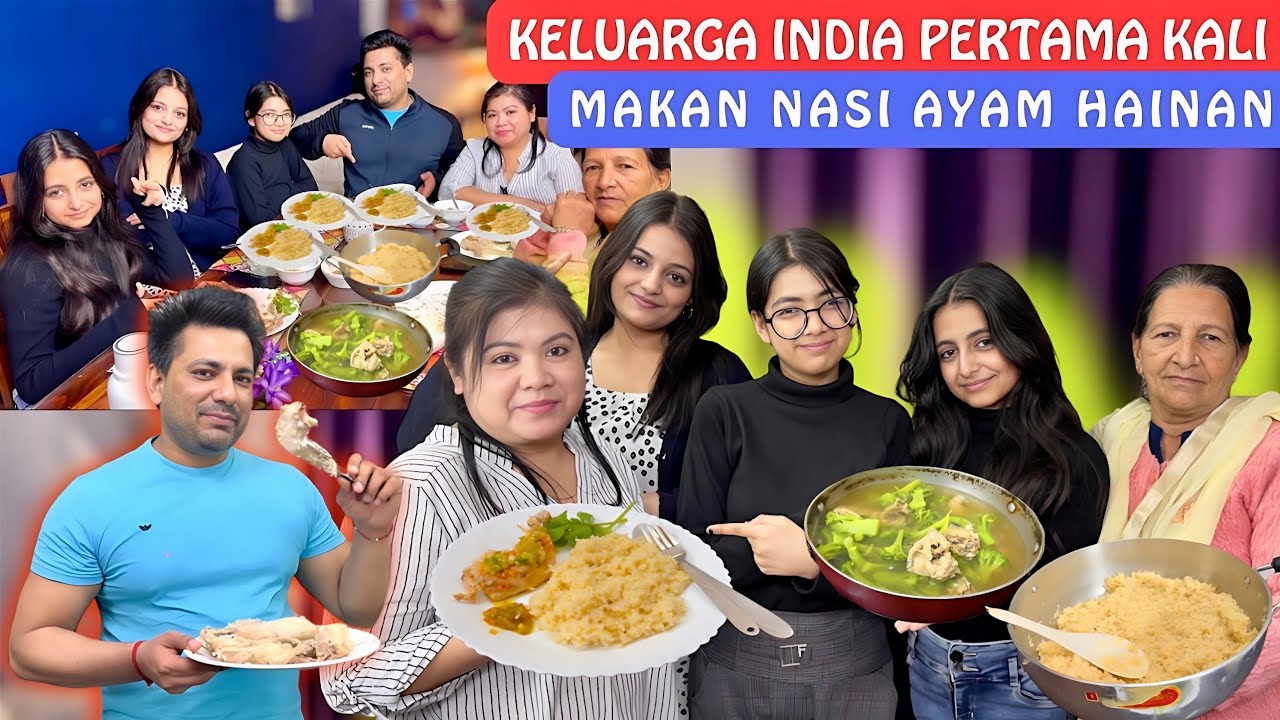 Keluarga India Pertama Kali Makan Nasi Ayam Hainan‼️Makanan Singapore‼️Makanan Indonesia‼️