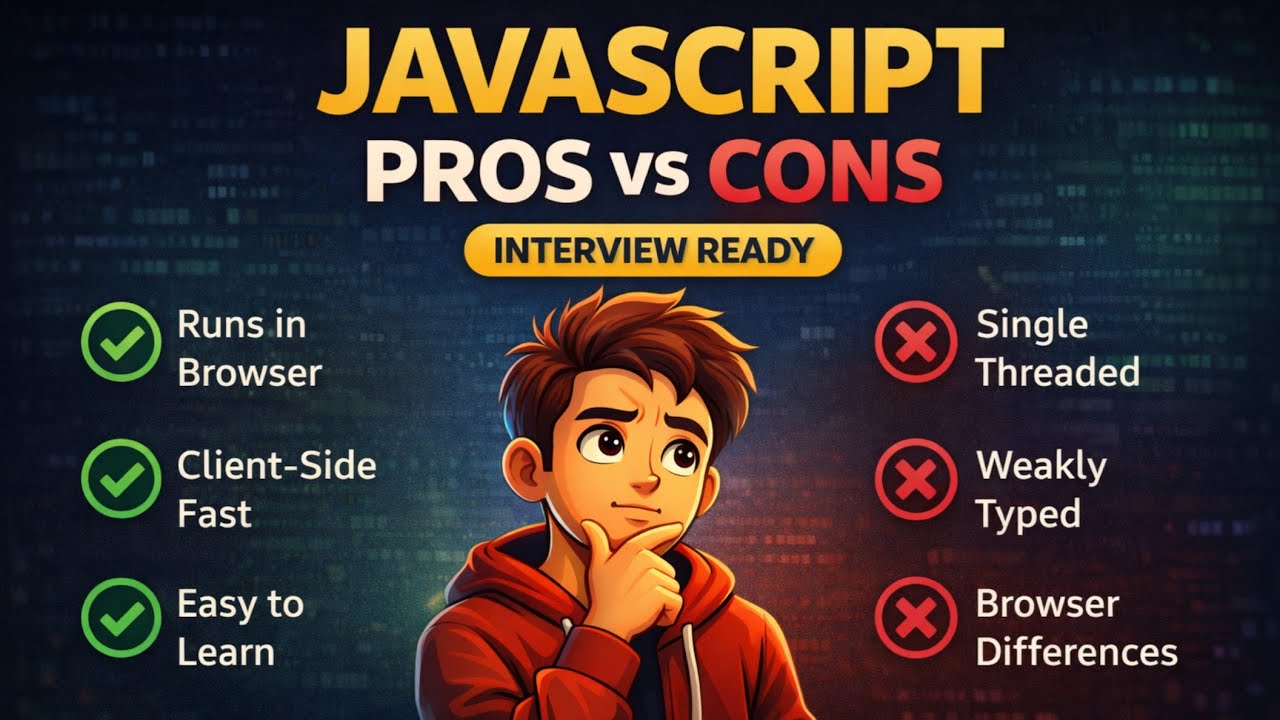 JavaScript Pros And Cons | Best For The Interview
