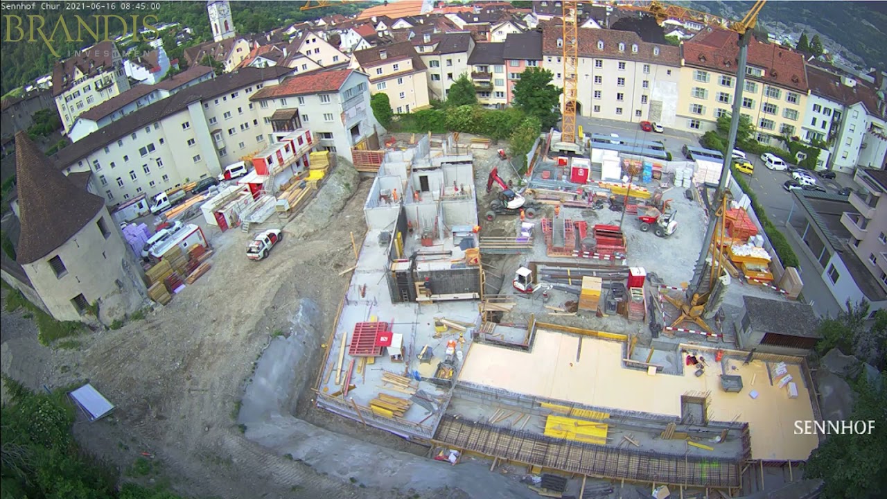Webcam Sennhof Chur - Bauzeit ab Februar bis Oktober 2021