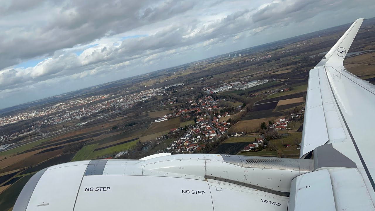 *STORMY* Lufthansa A321neo Takeoff at Munich *Storm Ylenia*