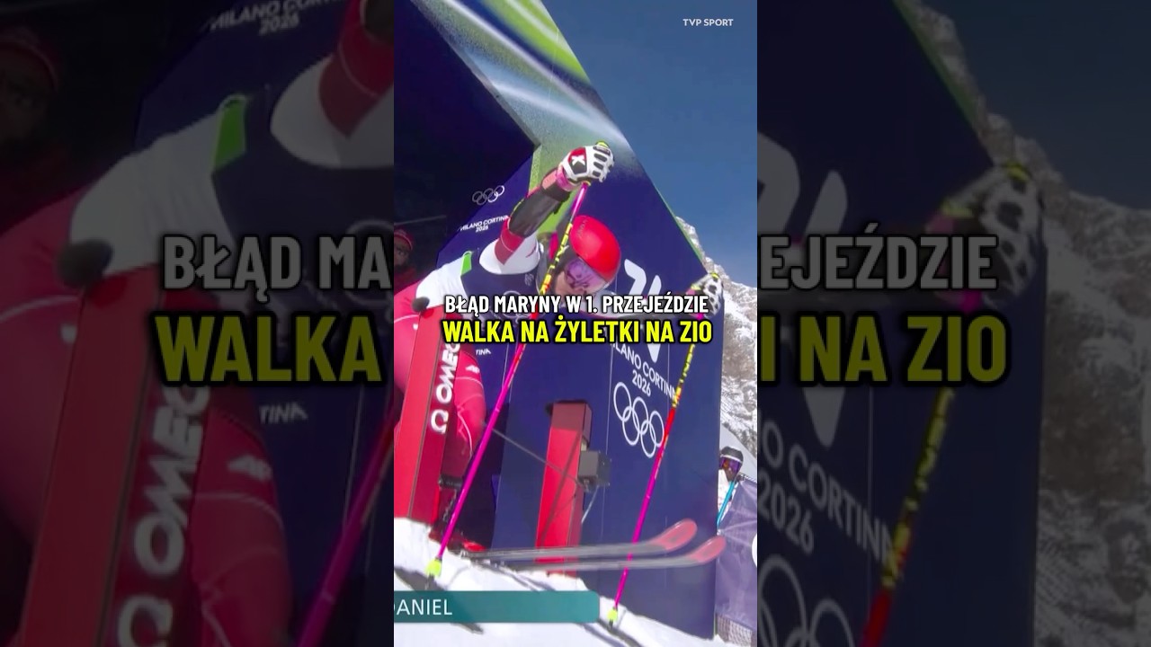 MARYNA BLISKA UPADKU W 1. PRZEJEŹDZIE. JAZDA POLKI NA KRAWĘDZI #SHORTS #WINTEROLYMPICS