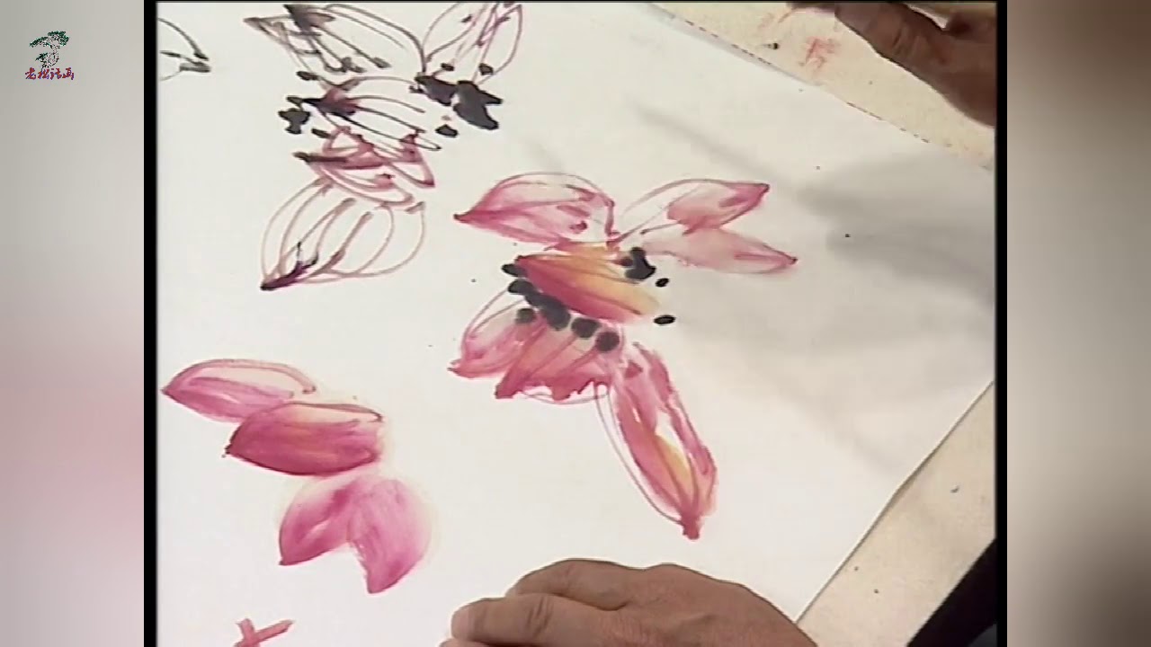 刘存惠写意花鸟画技法入门系列（二十四）：莲花的画法