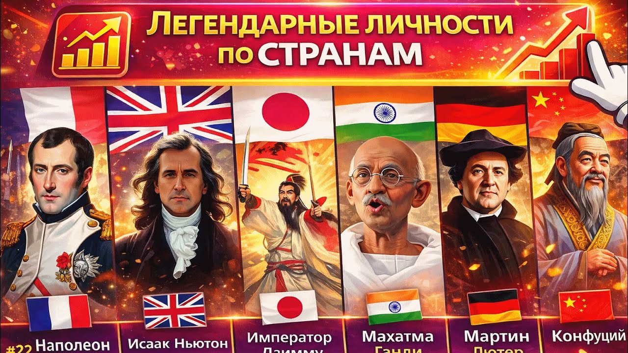 ЛЕГЕНДАРНЫЕ ЛИЧНОСТИ ПО СТРАНАМ!