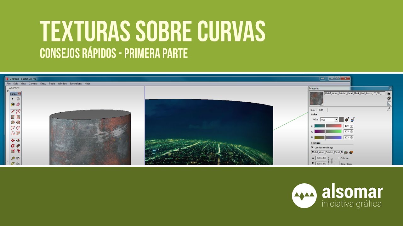 SketchUp Básico: Texturas Curvas (Parte 1)