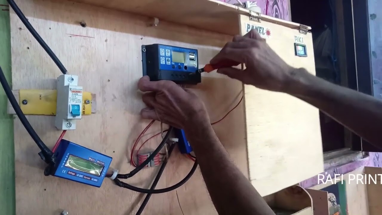 cara pasang watt meter dc buat cek hasil panel surya