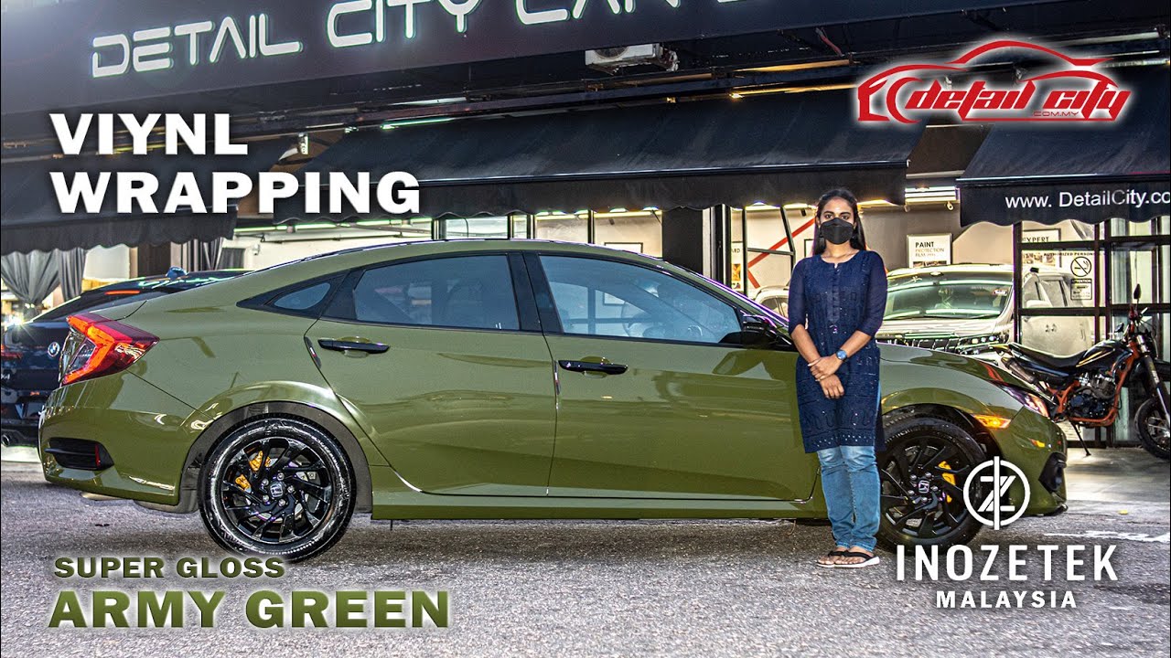 Honda Civic FC MAKEOVER l Super Gloss Army Green